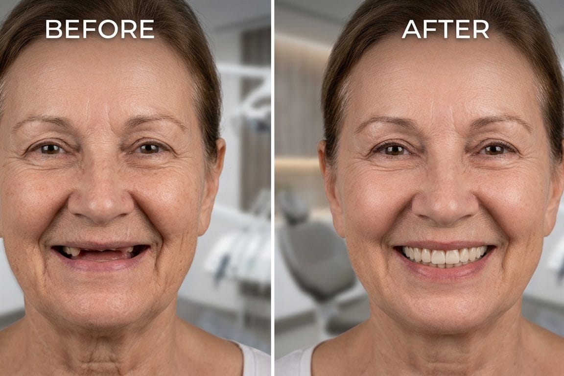 resultados protesis dentales Vienna Virginia antes despues sonrisa McLeod Dental