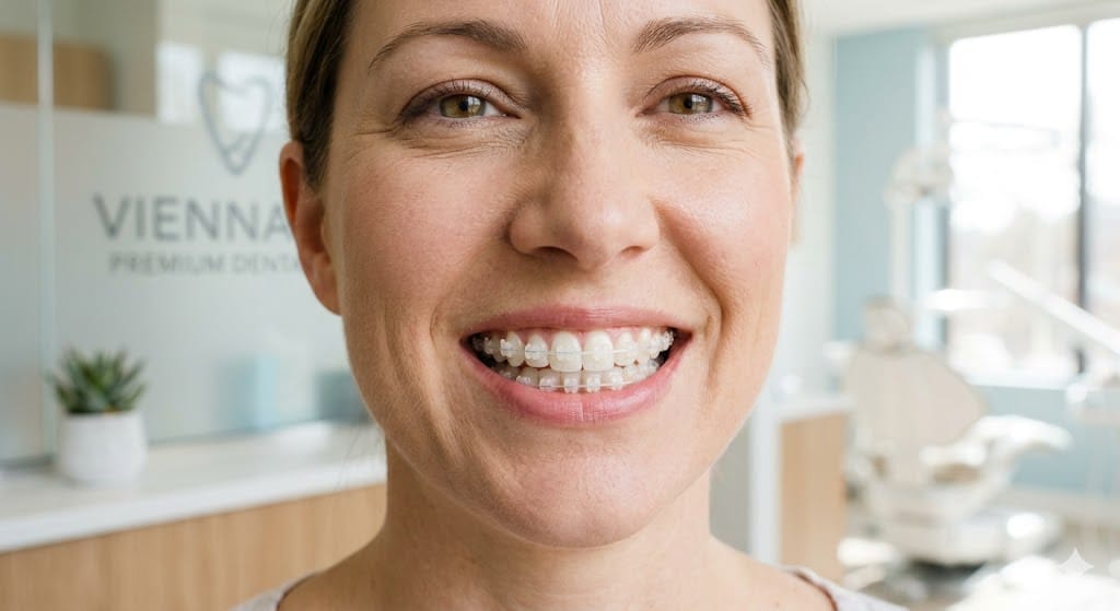clear braces Woodbridge Virginia ortodoncia estetica brackets transparentes sonrisa McLeod Dental