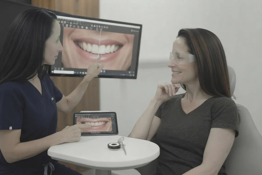 Planificación final del Digital Smile Design antes del tratamiento dental